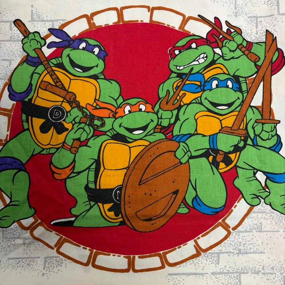 1990 Teenage Mutant Ninja Turtles Flat Sheet - Twin